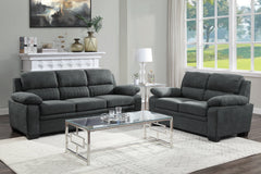 Holleman Dark Gray Loveseats - Ornate Home