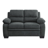 Holleman Dark Gray Loveseats - Ornate Home