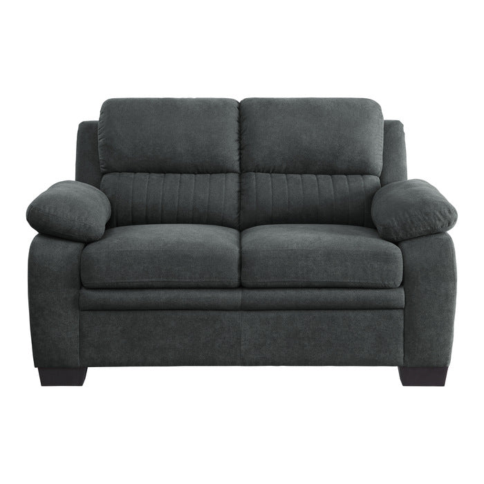Holleman Dark Gray Loveseats - Ornate Home