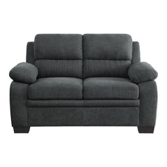 Holleman Dark Gray Loveseats - Ornate Home