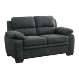 Holleman Dark Gray Loveseats - Ornate Home