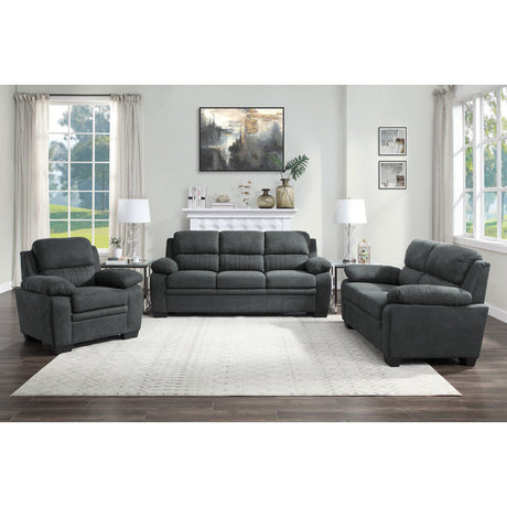 Holleman Dark Gray Loveseats - Ornate Home
