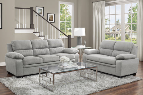 Holleman Gray Loveseat - Ornate Home