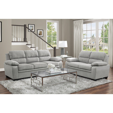 Holleman Gray Loveseat - Ornate Home