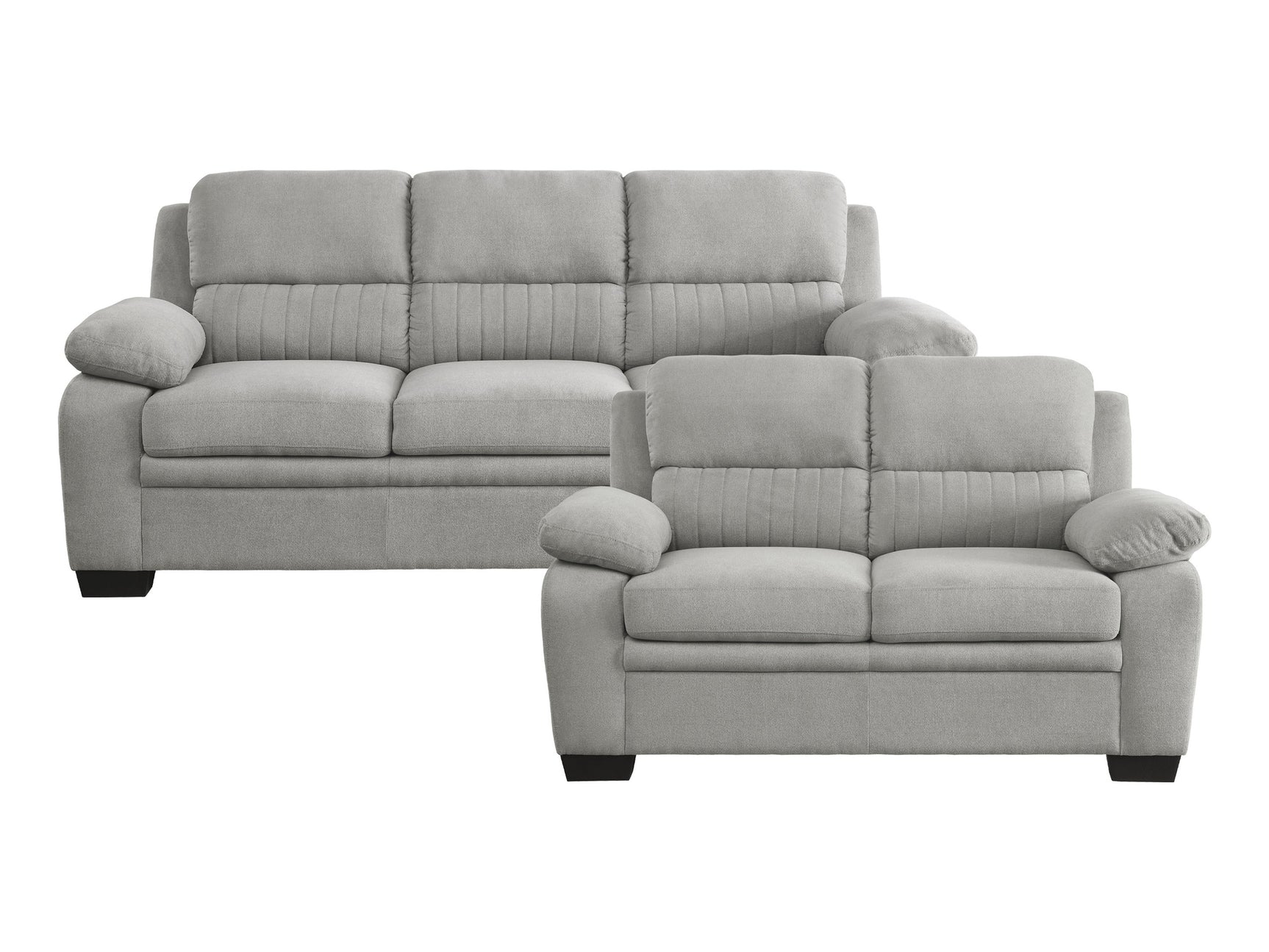 Holleman Gray Sofa & Loveseat - Ornate Home