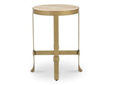 Holli Travertine Side Table - Ornate Home