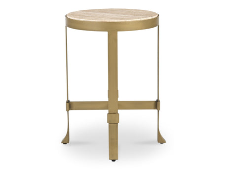 Holli Travertine Side Table - Ornate Home
