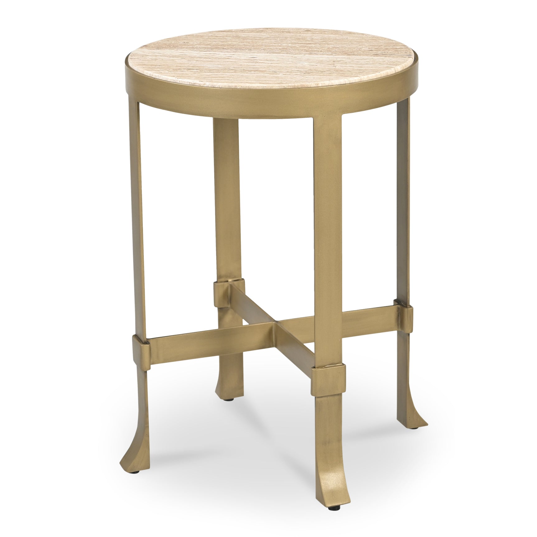 Holli Travertine Side Table - Ornate Home