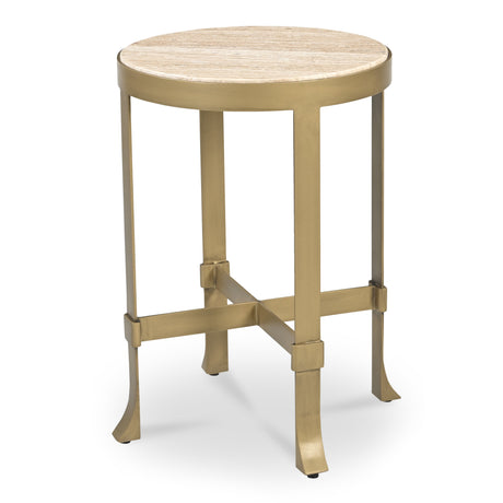 Holli Travertine Side Table - Ornate Home