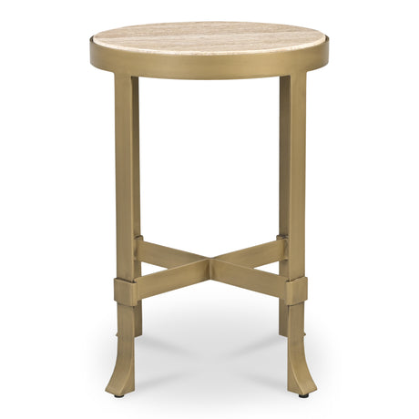 Holli Travertine Side Table - Ornate Home