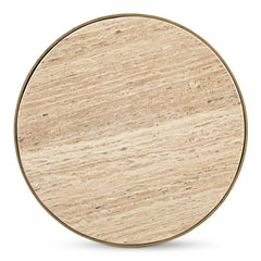 Holli Travertine Side Table - Ornate Home