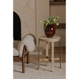 Holli Travertine Side Table - Ornate Home