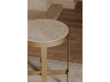 Holli Travertine Side Table - Ornate Home