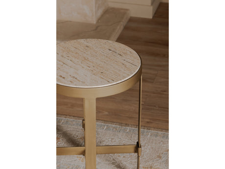 Holli Travertine Side Table - Ornate Home