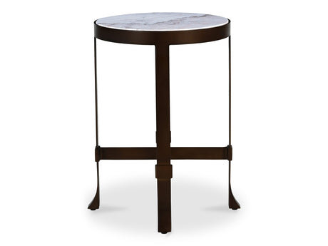 Holli White Marble Side Table - Ornate Home