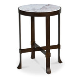 Holli White Marble Side Table - Ornate Home