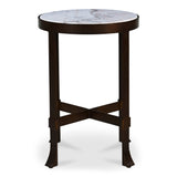 Holli White Marble Side Table - Ornate Home