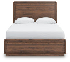 Hollinaze Walnut Brown Queen Panel Bed - Ornate Home