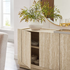 Hollis 59" Travertine Sideboard - Ornate Home