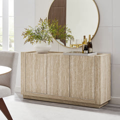 Hollis 59" Travertine Sideboard - Ornate Home