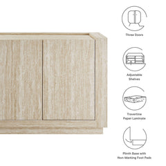 Hollis 59" Travertine Sideboard - Ornate Home