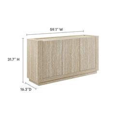 Hollis 59" Travertine Sideboard - Ornate Home