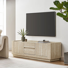 Hollis 59" Travertine TV Stand - Ornate Home