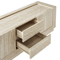 Hollis 59" Travertine TV Stand - Ornate Home