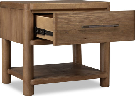 Hollis Cabin Glow One Drawer Nightstand w/CM - Ornate Home