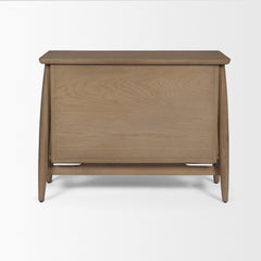 Hollis Gray-Brown Wood 3-Drawer Closed Nightstand - Ornate Home