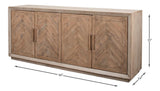 Hollis Grey 4 Door Sideboard - Ornate Home