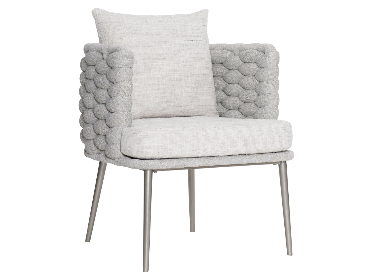 Hollis Light Grey Fabric Arm Chair - Ornate Home