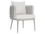 Hollis Light Grey Fabric Arm Chair - Ornate Home