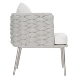Hollis Light Grey Fabric Arm Chair - Ornate Home