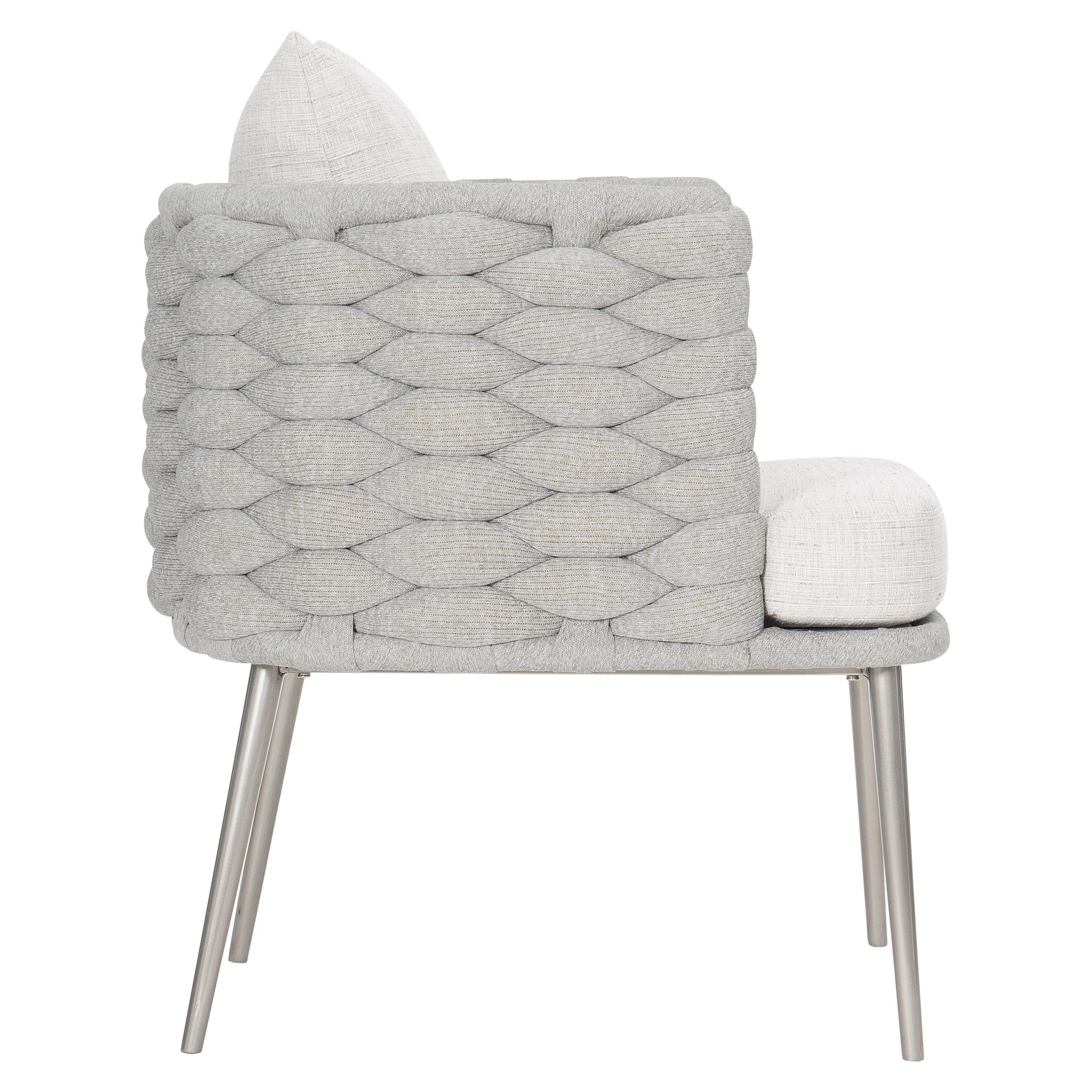 Hollis Light Grey Fabric Arm Chair - Ornate Home