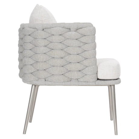 Hollis Light Grey Fabric Arm Chair - Ornate Home