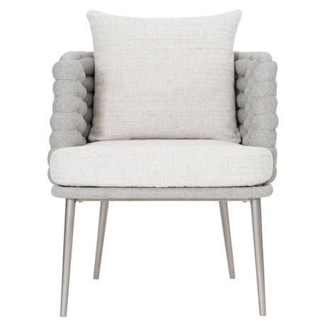 Hollis Light Grey Fabric Arm Chair - Ornate Home