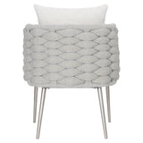 Hollis Light Grey Fabric Arm Chair - Ornate Home