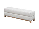 Hollis Snow White/Cabin Glow Wood/Upholstered Bench - Ornate Home