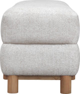 Hollis Snow White/Cabin Glow Wood/Upholstered Bench - Ornate Home