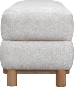 Hollis Snow White/Cabin Glow Wood/Upholstered Bench - Ornate Home