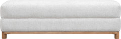Hollis Snow White/Cabin Glow Wood/Upholstered Bench - Ornate Home