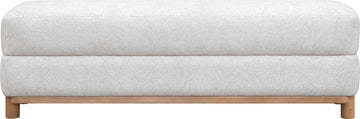 Hollis Snow White/Cabin Glow Wood/Upholstered Bench - Ornate Home