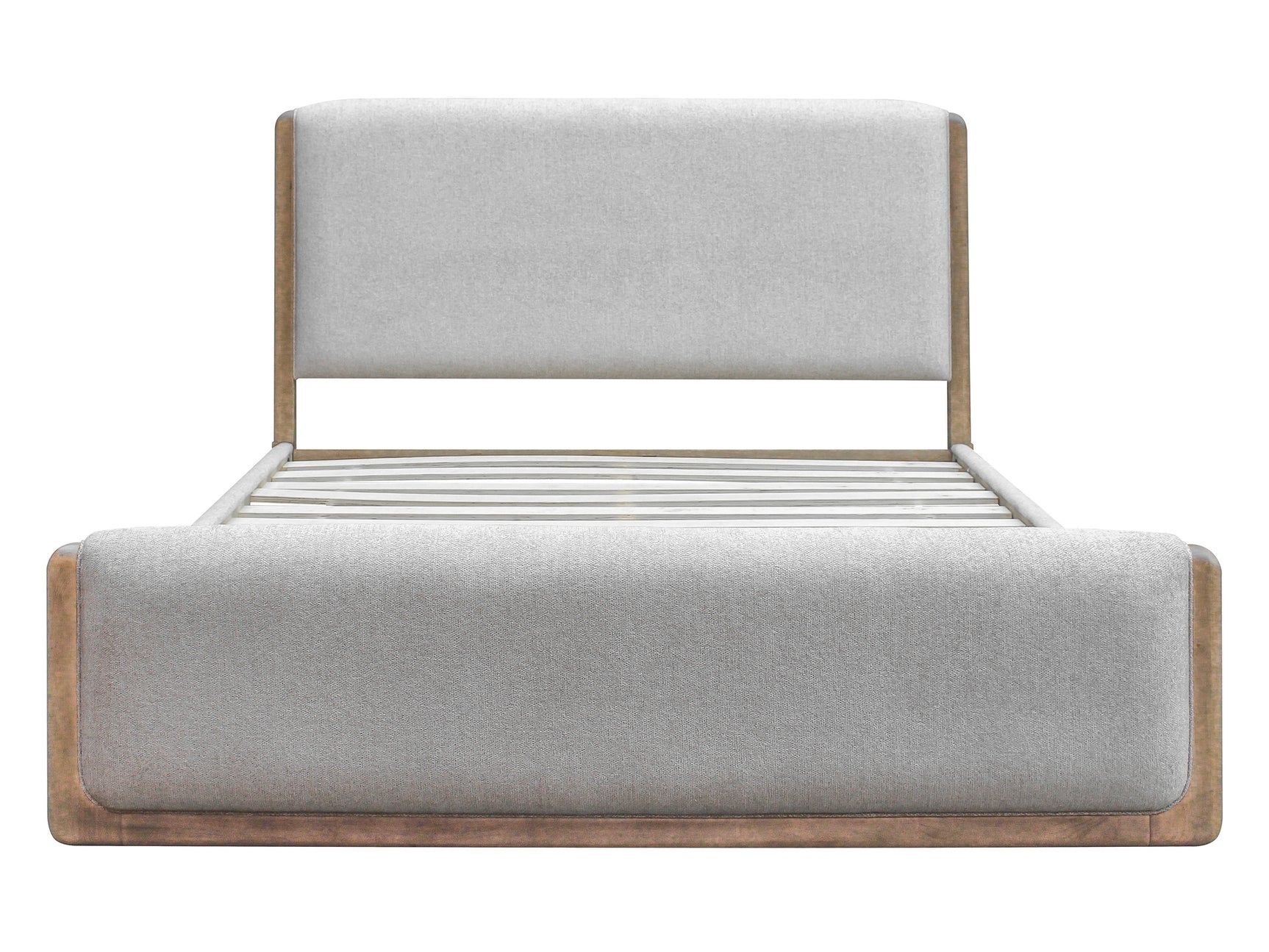 Hollis Sweater Grey/Cabin Glow Upholstered California King Bed - Ornate Home