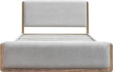 Hollis Sweater Grey/Cabin Glow Upholstered California King Bed - Ornate Home