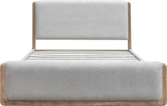 Hollis Sweater Grey/Cabin Glow Upholstered California King Bed - Ornate Home