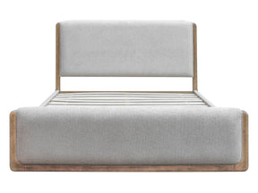 Hollis Sweater Grey/Cabin Glow Upholstered King Bed - Ornate Home