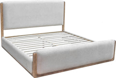 Hollis Sweater Grey/Cabin Glow Upholstered King Bed - Ornate Home
