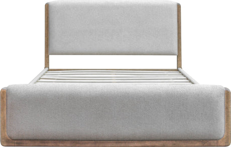 Hollis Sweater Grey/Cabin Glow Upholstered Queen Bed - Ornate Home