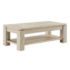Hollis Travertine Coffee Table - Ornate Home